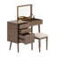 Modern Makeup Vanity Set with Illuminated Mirror and Hidden Compartments