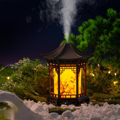 Aroma Diffuser Night Light 160ml Oil Diffuser With 2 Mist Modes Japanese Style Garden Humidifier For Yoga