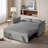 Latitude Run 57.5" Vincy Mid-Century Modern Velvet Sleeper Sofa Bed with Tufted Arched Backrest and Nailhead Trim Curled Armrests-1831966278