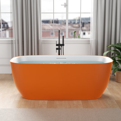 Baignoire autoportante à fond plat avec drain central 68 x 32 Piete Series