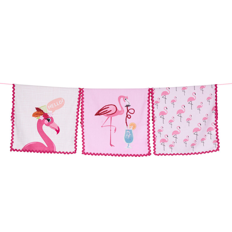 The Flamingo Fun Artisan Kitchen Tea Towel Set of 3