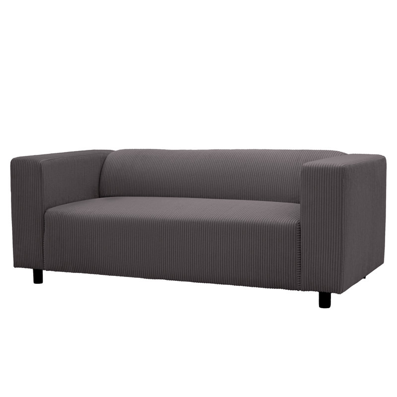 3 Seater Corduroy Sofa, Dark Grey