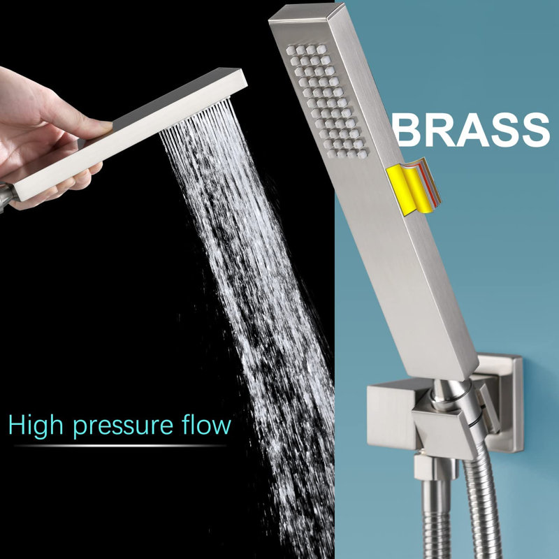 LED Shower System Multi-Function Shower System Includes overhead shower, handheld shower, and back spray to meet diverse showering needs.