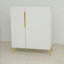 Armoire à buffet, moderne - blanc / or