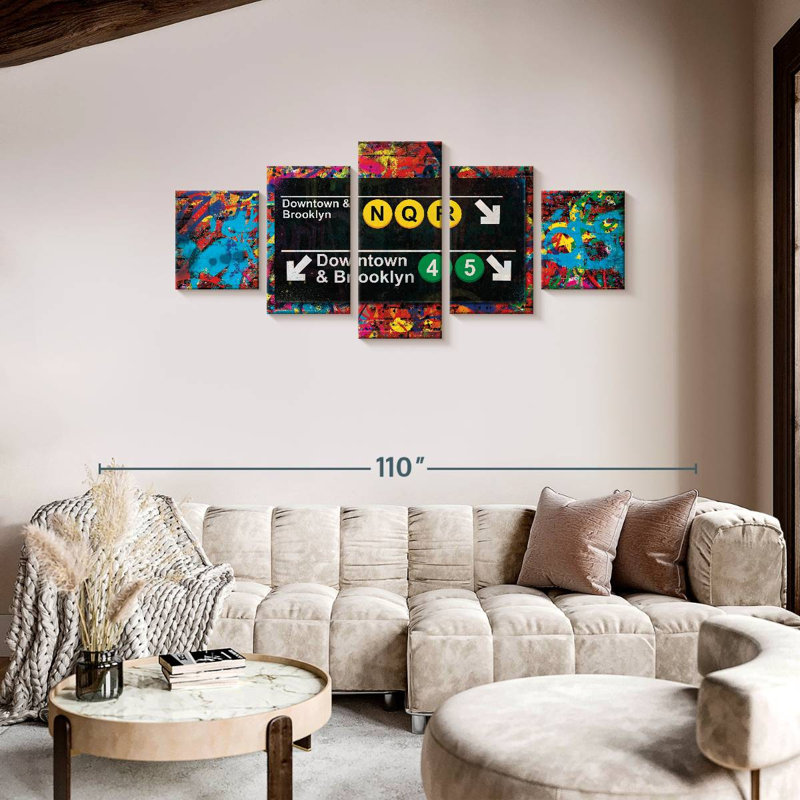 New York Subway Directions, 36" H x 80" W