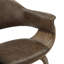 45.5cm H Polyurethane Upholstered Round Back Armchair in TUNDRA