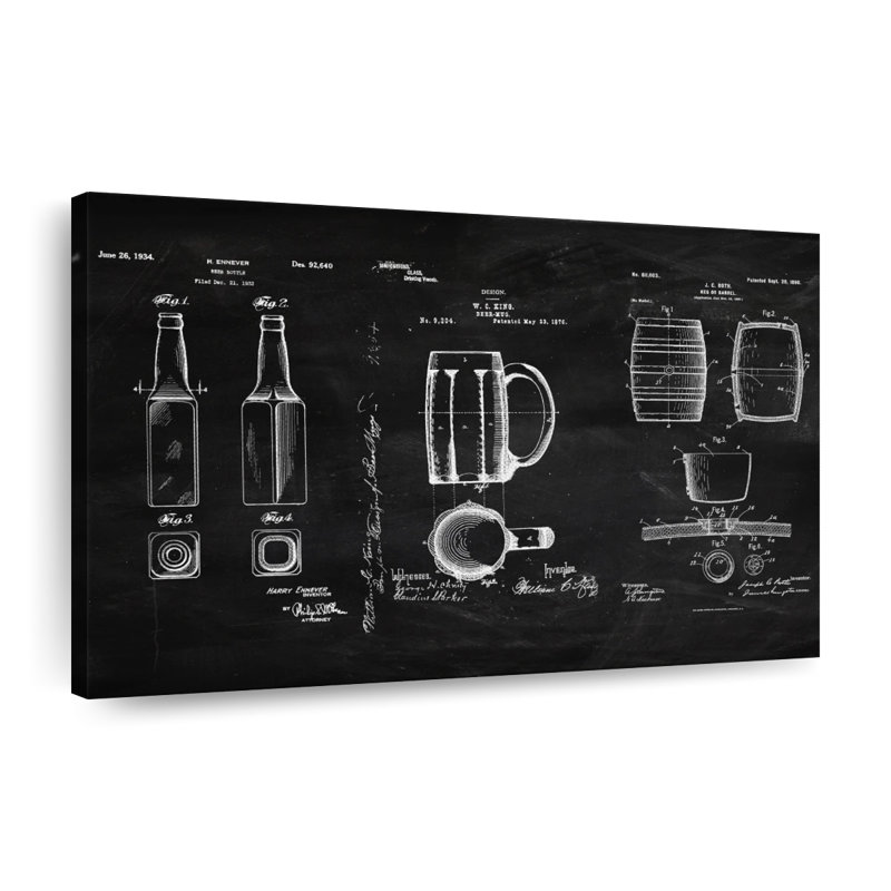 «Beer Compilation BW», reproduction sur toile, H 20 po x l 30 po x P 1,25 po
