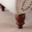 Fauteuil inclinable classique en velours avec capitonnage à boutons et garniture cloutée argentée - Fauteuil de salon de style rétro avec structure en bois pour le salon, le bureau, la chambre à coucher