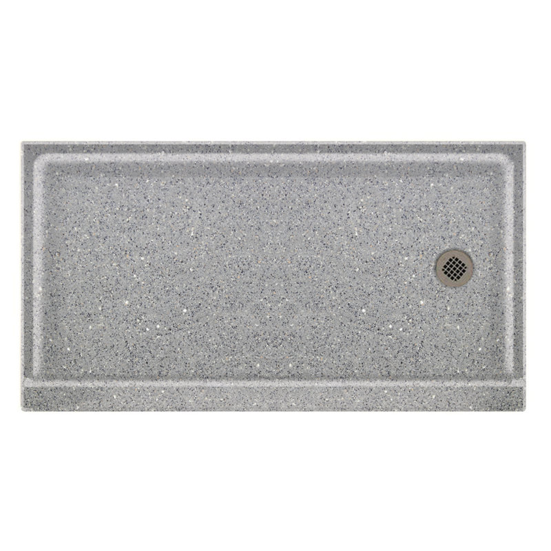 Base de douche 32 po x 60 po Solid Surface, Côté droit, Canyon