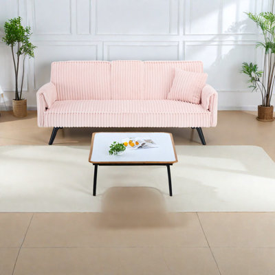 Canapé droit en velours côtelé pour s'asseoir et s'asseoir dans le salon et la chambre à coucher