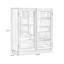 Vitrines en bois brun massif