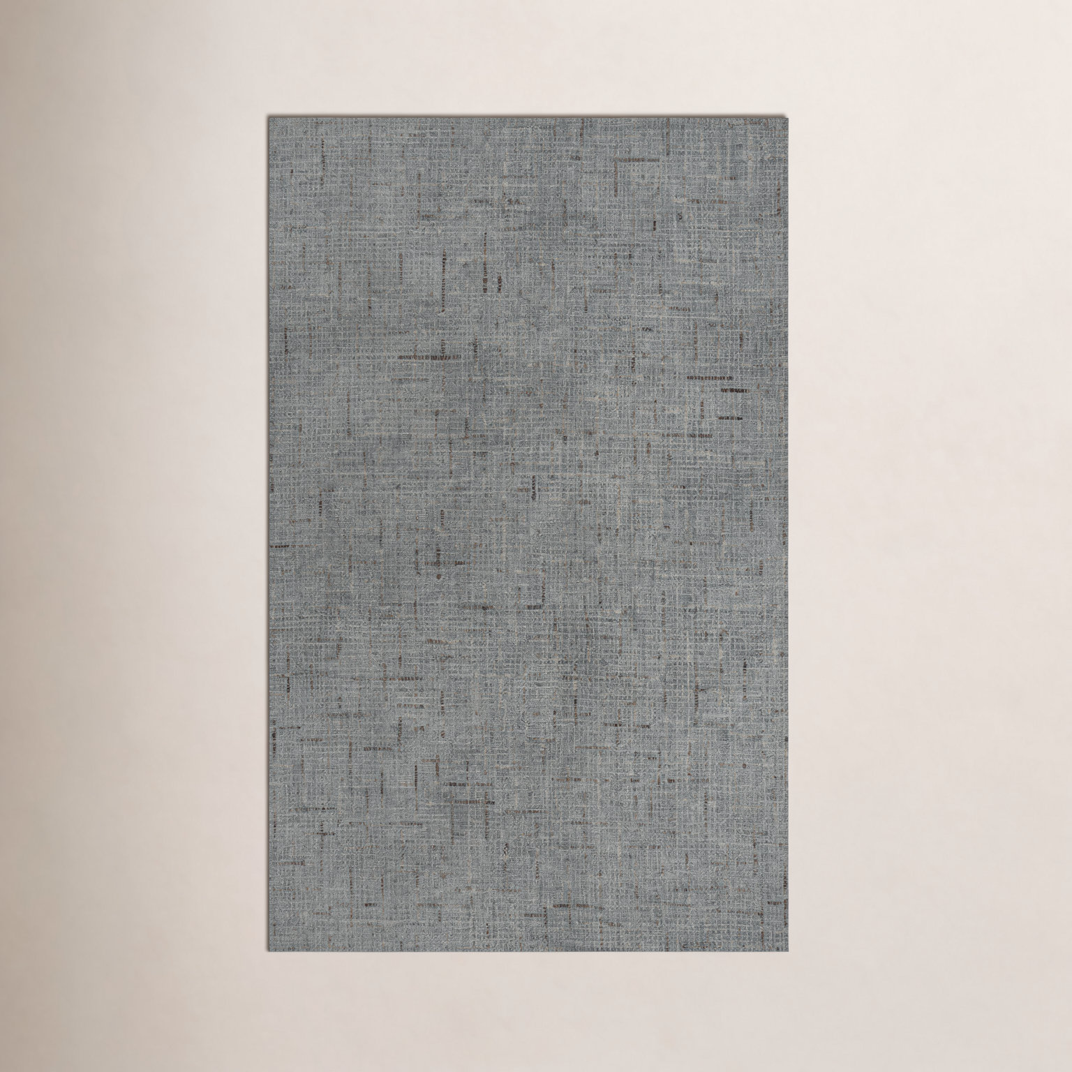 Caryville Light Gray Hand-Tufted Wool Rug, Rectangle 5' x 7'6"