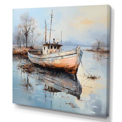 «Boat Charm In Winter I», reproduction sur toile