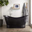 Raye 71" Copper Soaking Pedestal Freestanding Tub with Pre-Drilled Overflow Hole and Rolled Rim-1648592873