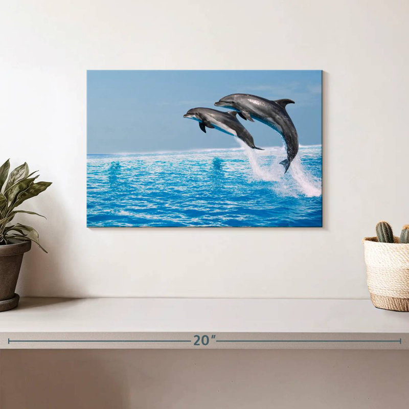 Brampt Two Leaping Dolphins, 8" H x 12" W