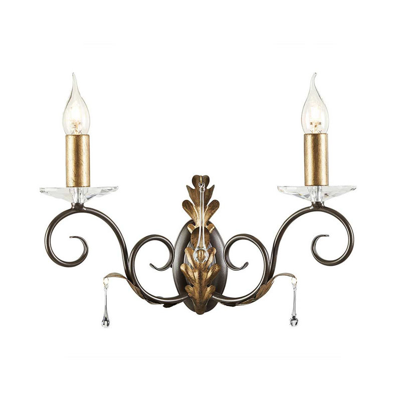 Barcroft Candle Wall Light, Bronze/Gold