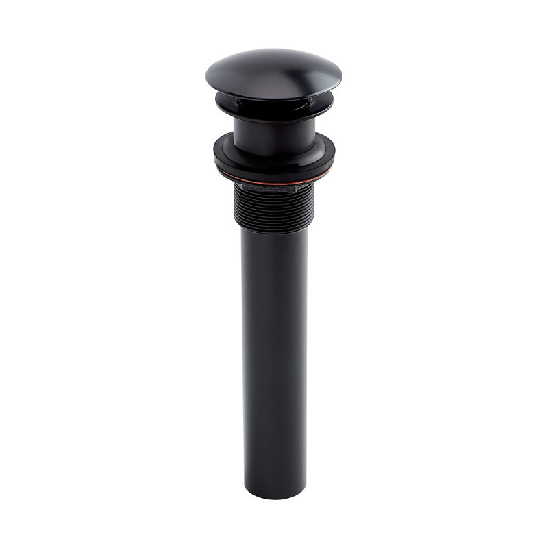Mushroom Style Pop-Up Bathroom Drain, Matte Black