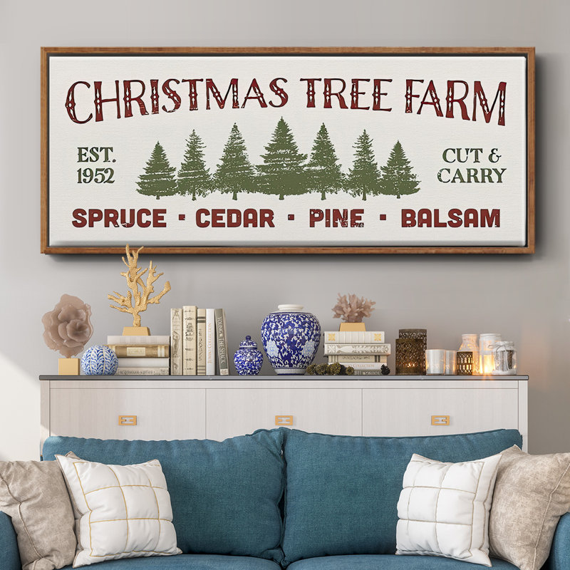 Christmas Tree Farm-, toile encadrée, H 24 po x l 60 po