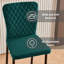 Vintage Upholstered Velvet Armless Bar Stool-2092977616