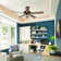 52"W Khat 5-Blade Remote-Controlled Stained Glass Ceiling Fan