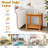 Teak Color Outdoor Wood Side Table