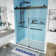 Opal Mirage MCOCOD 70-76.75"W x 76"H Double Sliding Frameless Soft Close Shower Door with 3/8"(10mm)Clear Glass