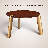 Tribase 47 Inch Round Dining Table, Seats 4 to 6, Three Brushed Gold Tapered Legs, Solid Rubberwood Modern Table for Dining Room & Kitchen, Easy Assembly, Dark Walnut-1422603187