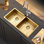 Évier de cuisine encastré à double cuve HIGOLD 33 po avec grille de fond, acier inoxydable 16G, 33 po × 18 po × 10 po