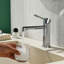 Robinet de salle de bain à un trou avec ensemble de bonde escamotable Robinets de lavabo à poignée simple Robinets de lavabo en laiton avec valve-123037545