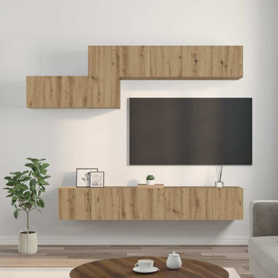 TV Cabinet Set With Drawer 7 Pcs 60 X 30 X 30 Cm