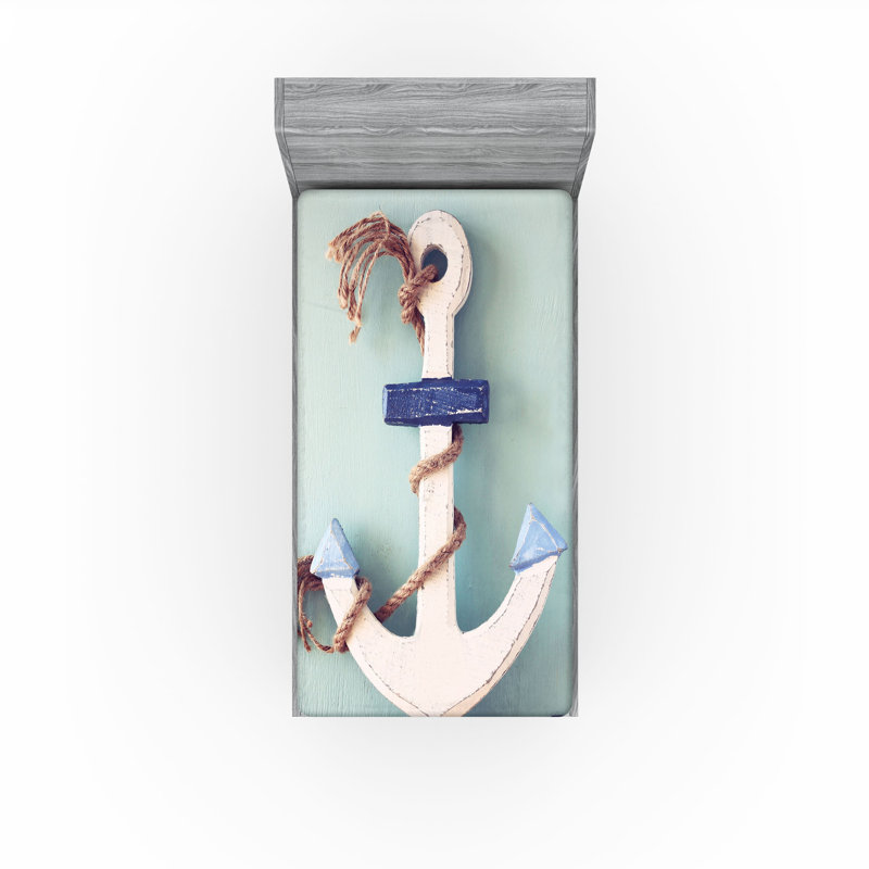Ensemble de 2 drap-housse Ambesonne Anchor, Drap-housse de taille simple