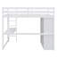Lit mezzanine double blanc avec garde-robe, bureau, tablettes et tiroirs intégrés-933917453