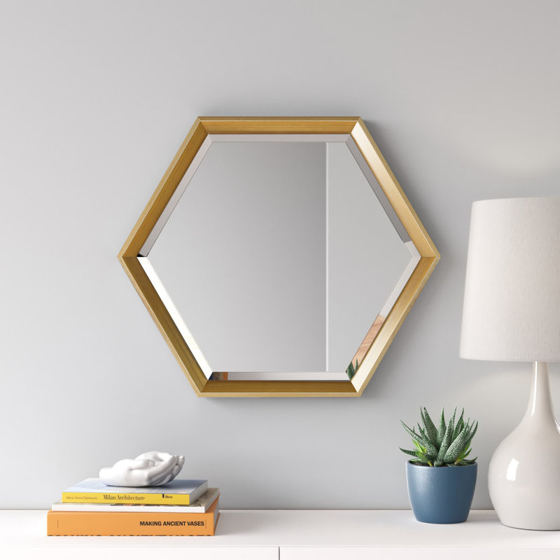 Bensonhurst Flat Mirror, 35" H x 30" W, Gold