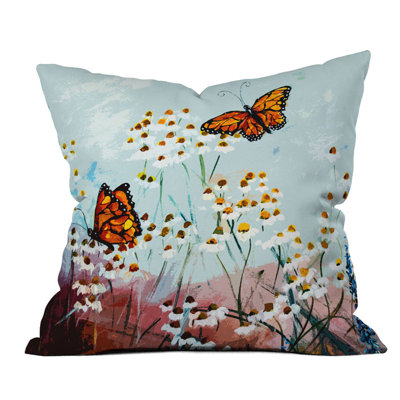 Coussin extérieur Butterflies in Chamomile I
