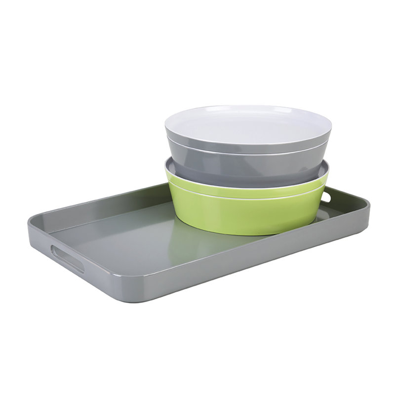 Ebern Designs Shirlee Melamine Serving Bowl, Lime