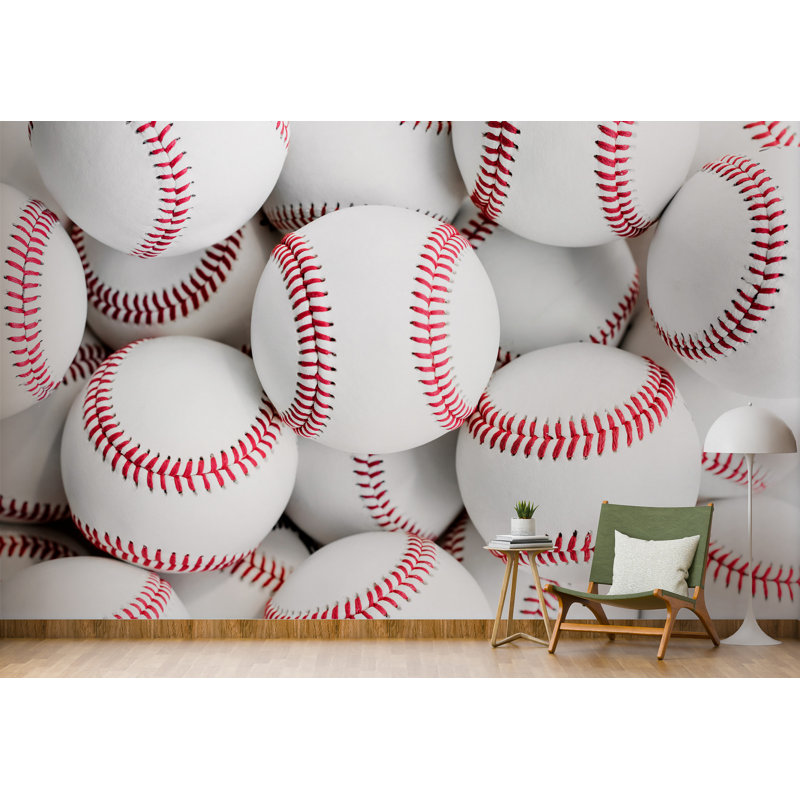 Papier peint sport pour enfants Baseball Ball, L 37,92 po x l 57 po