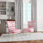 Chaise d'appoint rembourrée en velours rose et blanc