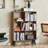 7 Cube Bookshelf, 3 Tier Modern Bookcase With Legs, Wood Cubeicals Organizer Storage Open Shelves, Retro Display Book Shelf, Freestanding Short Book Case For Bedroom,Living Room,Office-1887888342