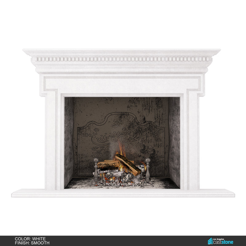 Saint Denis Fireplace Surround, Smooth White