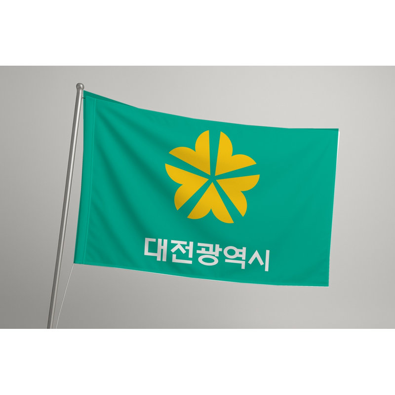 Drapeau de la ville de Daejeon — Drapeau extérieur, H 24 po x l 36 po