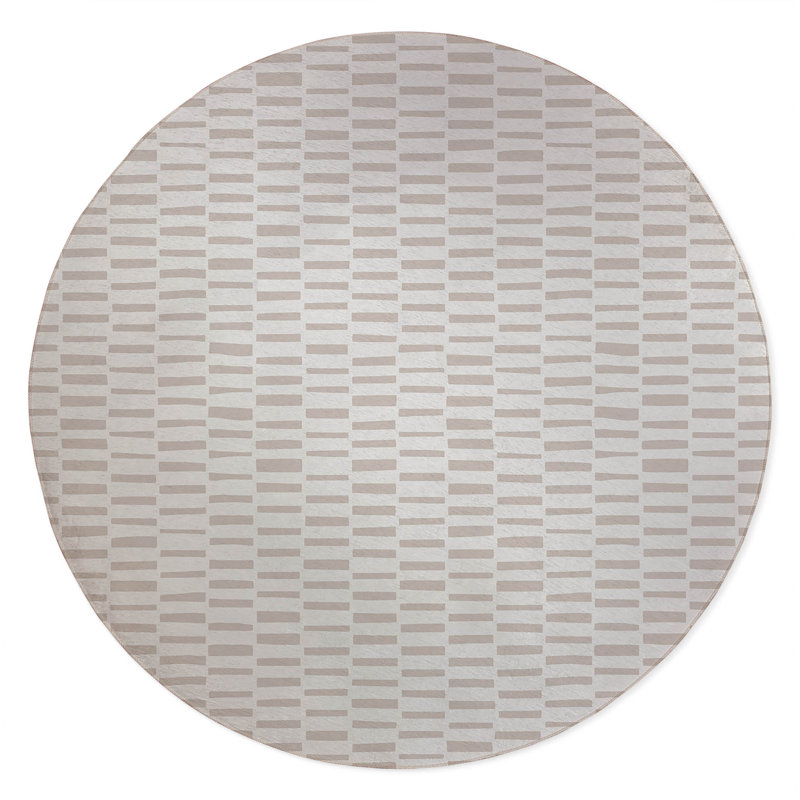 Flat Attack Non-Slip Outdoor Rug, Round 5'