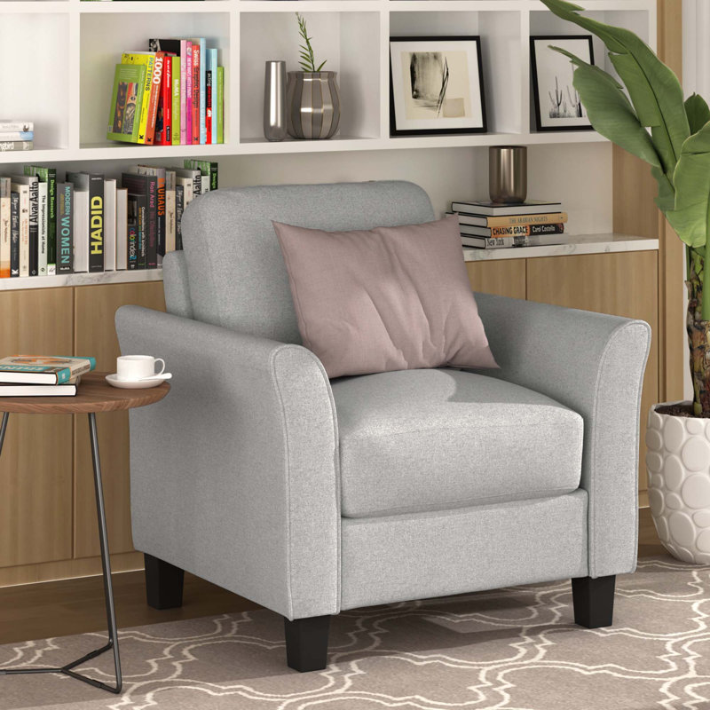 Canapé simple avec accoudoirs Living Room Furniture, Lin gris clair