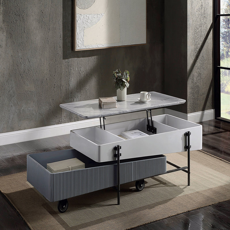 Lift Top Gray Coffee Table