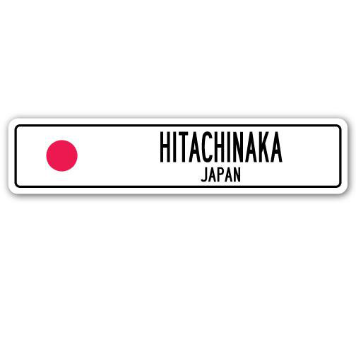Panneau de signalisation en aluminium à drapeau japonais d'Hitachinaka, H 7 po x l 30 po x P 1 po