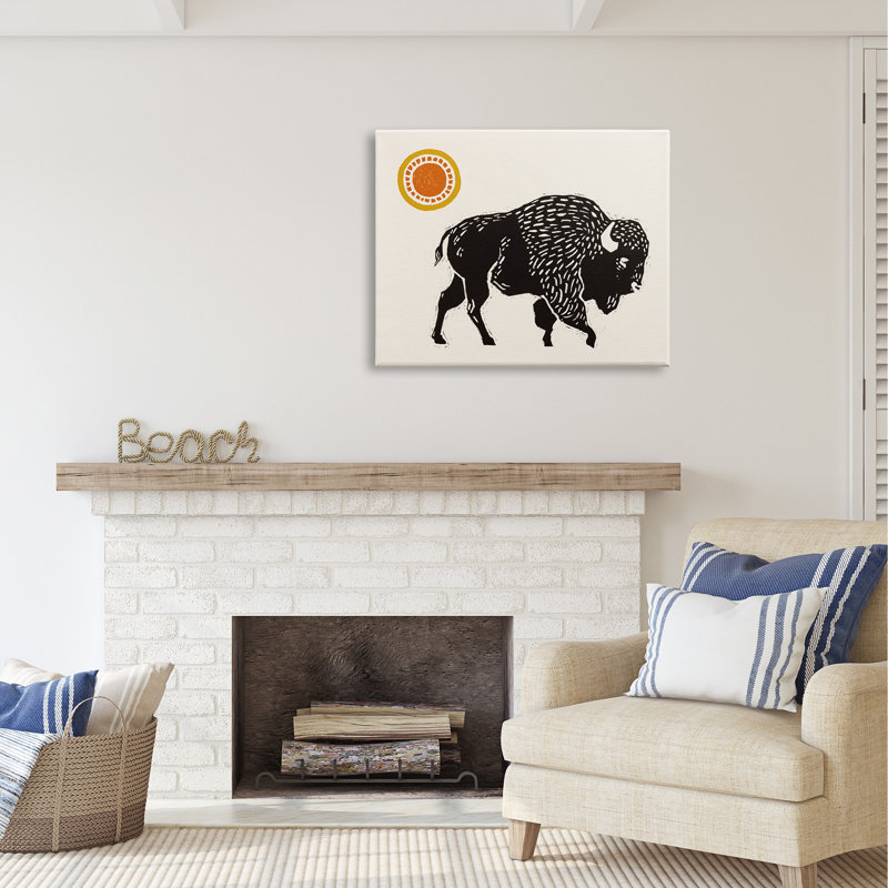 Southwestern Bison par Victoria Barnes, H 30 po x l 40 po x P 1,5 po