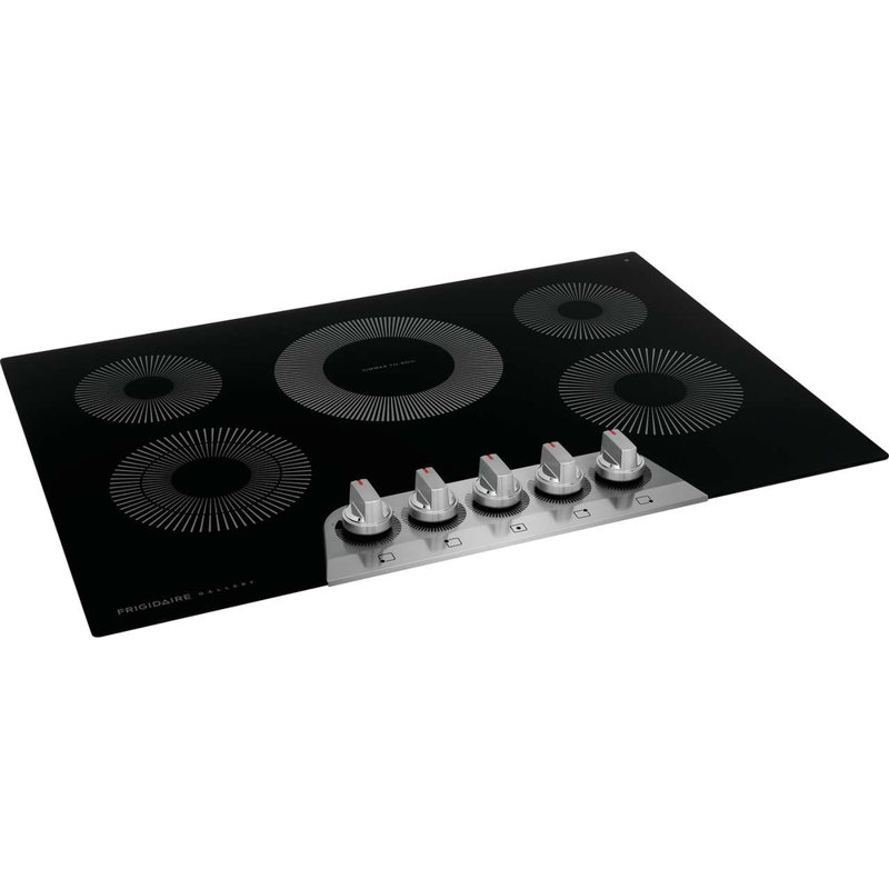30.63"" Electric Cooktop with 5 Elements, Black/Silver