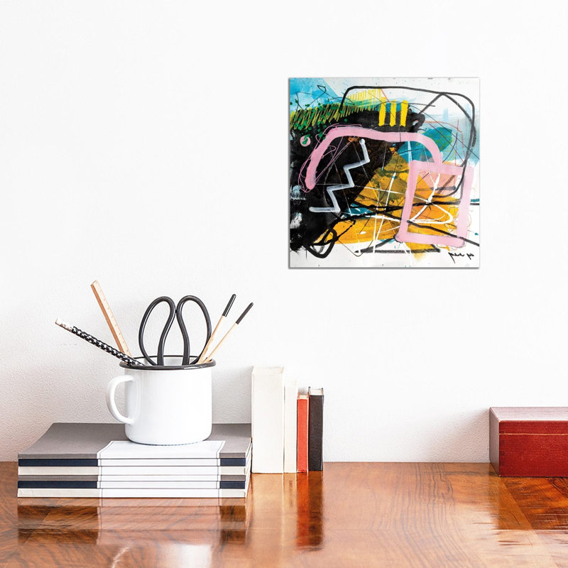 «Égyptien noir chevalier» par Yvonne Coleman Burney - impression d'art graphique, H 12 po x l 12 po x P 1,5 po, Toile tendue