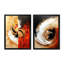 Abstrait or et rouge nébuleuse cosmique I - impression d'art abstrait moderne 2 pièces-1569880480-1569880483