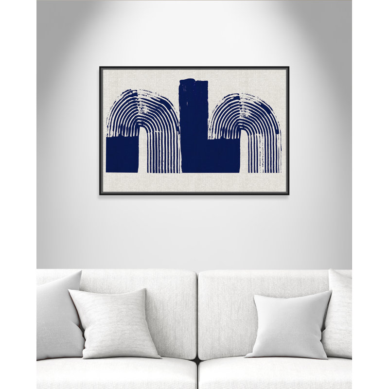 Chastine Cubic Curve II - reproduction d'art, Toile avec cadre noir, Pas de tapis, H 25,5 po x l 37,5 po x P 2 po