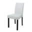 Table de salle à manger noire et (4) chaises de salle à manger argentées